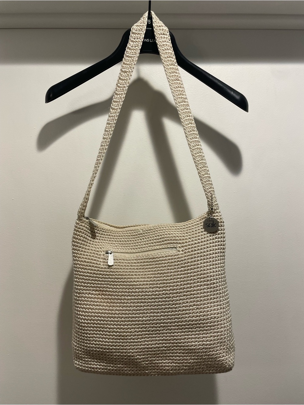 The Sak Cream Crochet Shoulder Bag